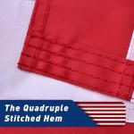 3x5 FT American Flags for Outside - Heavy Duty Polyester US Flag with Embroidered Stars & Sewn Stripes, Brass Grommets - Vibrant Outdoor USA Flags for All Weather