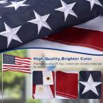 MixOra American Flags for Outside 3x5 ft - USA Flag with Embroidered Craftsmanship, All-Weather Durable & Fade-Resistant