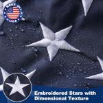 MixOra American Flags for Outside 3x5 ft - USA Flag with Embroidered Craftsmanship, All-Weather Durable & Fade-Resistant