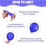 Saxuxu Red White Blue Balloon, 50 Pcs 12 Inches Star Print Red Royal Blue Confetti Balloons, Latex Balloon for 4th of July Independence Day Patriotic Anniversary Baseball Theme Supplies