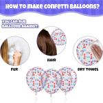 Saxuxu Red White Blue Balloon, 50 Pcs 12 Inches Star Print Red Royal Blue Confetti Balloons, Latex Balloon for 4th of July Independence Day Patriotic Anniversary Baseball Theme Supplies