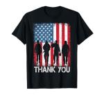 Patriotic American Flag Thank You For Men Women Kid Girl Boy T-Shirt