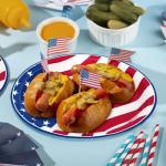 QZYL 50 PCS 4th of July Plates, 9 Inches Heavy Duty Paper Plates, Round Disposable Plates for Party, Paper Tableware for Veterans Day Memorial Day Patriotic Independence Day Party Decorations