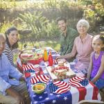 QZYL 50 PCS 4th of July Plates, 9 Inches Heavy Duty Paper Plates, Round Disposable Plates for Party, Paper Tableware for Veterans Day Memorial Day Patriotic Independence Day Party Decorations