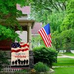 Veterans Day Garden Flag Vertical Double Sided Burlap 12×18 Inch Memorial Day, Fourth of July, Veterans Day Patriotic Flag Decorations