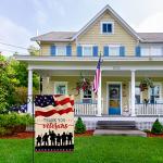 Veterans Day Garden Flag Vertical Double Sided Burlap 12×18 Inch Memorial Day, Fourth of July, Veterans Day Patriotic Flag Decorations
