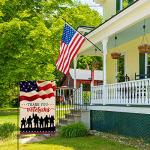 Veterans Day Garden Flag Vertical Double Sided Burlap 12×18 Inch Memorial Day, Fourth of July, Veterans Day Patriotic Flag Decorations