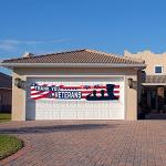 Large Thank You Veterans Banner 120" x 20" Flag for Deck Terrace Porch Balcony Backyard Lawn Garden Decoration with 4 Brass Grommets (colour5)