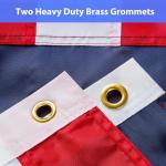 American Flag 3 x 5ft, American Flags for Outside 100% Polyester Long Lasting, Heavy Duty US Flag with Embroidered Stars, Sewn Stripes, Brass Grommets, High Wind Proof USA Flags for Outdoor