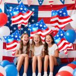 24 Pcs 4th of July Balloons,American Flag Balloon,Patriotic Party Decorations,18 inch Red White Blue Star Foil Balloon for Independence Day Memorial Day Party Supplies (American Flag Star)