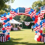 24 Pcs 4th of July Balloons,American Flag Balloon,Patriotic Party Decorations,18 inch Red White Blue Star Foil Balloon for Independence Day Memorial Day Party Supplies (American Flag Star)