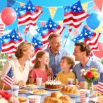 24 Pcs 4th of July Balloons,American Flag Balloon,Patriotic Party Decorations,18 inch Red White Blue Star Foil Balloon for Independence Day Memorial Day Party Supplies (American Flag Star)