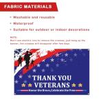 ANFEST Veterans Day Decorations, Thank You Veterans Day Banner, Outdoor Patriotic Soldier Banner, Patriotic Sign for Yard