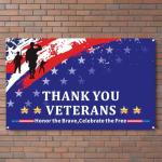 ANFEST Veterans Day Decorations, Thank You Veterans Day Banner, Outdoor Patriotic Soldier Banner, Patriotic Sign for Yard