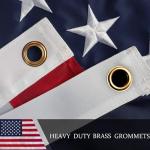 American Flag 3x5ft Long Lasting for Outside, Heavy Duty Nylon, Embroidered Stars, Brass Grommets, Perfect for Outdoor US Flags Show Your Patriotism