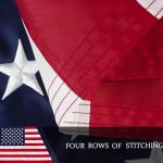 American Flag 3x5ft Long Lasting for Outside, Heavy Duty Nylon, Embroidered Stars, Brass Grommets, Perfect for Outdoor US Flags Show Your Patriotism