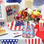 BOARDFEB 240 Pcs Patriotic Vase Filler Ice Rocks Acrylic 4th of July Star Crystals Gems Memorial Day Independence Day 3D Star Shaped Gems Decorations for Table Scatter, Party Wedding Arts Crafts