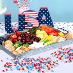 BOARDFEB 240 Pcs Patriotic Vase Filler Ice Rocks Acrylic 4th of July Star Crystals Gems Memorial Day Independence Day 3D Star Shaped Gems Decorations for Table Scatter, Party Wedding Arts Crafts