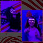 HOWAF 4th of July Temporary Tattoos-5 Sheets Glow Independence Day Face Tattoo 50+pcs Giltter USA Patriotic Tattoos Stickers, American Flag Red White Blue Tattoos Stickers for Face Body Decor