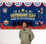 JKQ Veterans Day Thank You for Your Service Backdrop Banner 73 x 43 Inch Thank You Veterans Banner America Patriotic Party Decorations Honoring All Who Served Indoor Outdoor Photo Booth Props