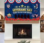 JKQ Veterans Day Thank You for Your Service Backdrop Banner 73 x 43 Inch Thank You Veterans Banner America Patriotic Party Decorations Honoring All Who Served Indoor Outdoor Photo Booth Props