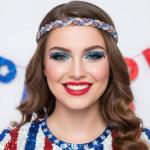 Fstrend American Flag Rhinestone Headband 4th July Independence Day Headpiece USA Patriotic Hair Accessories Jewelry for Women