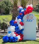 ADOINBY Red White and Blue Balloon Arch Kit, 140Pcs Explosion Star Red White Blue Balloon Garland kit Different Size Balloons for 4th of July Anniversary Birthday Independence Day Party Decorations