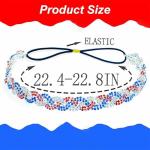 Fstrend American Flag Rhinestone Headband 4th July Independence Day Headpiece USA Patriotic Hair Accessories Jewelry for Women