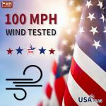 IIOPE 25FT Heavy Duty Flag Pole – Tapered Design,2.7" Bottom Tube,100MPH Wind-Tested,Aluminum Residential Flagpole Kit with USA Flag & Complete Hardware | Great for Patriotic Displays & Gift Giving