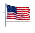 American Flag 4x6 FT Embroidered Stars, Sewn Stripes, Brass Grommets USA US Flag Polyester Long Lasting for Outdoor Use