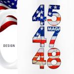 Hogg Patriotic Coffee Mug - 45 47 48, 15 oz Ceramic Funny Coffee Mugs for Men, Political Gag Gifts for Republicans, Conservative Dad Gifts