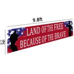 American Flag Patriotic Soldier Free&Brave Banner,Patriotic Theme Veterans Day 4th of July Memorial Day Deployment Returning Back Military Army Homecoming Party Decoration (Free&Brave)