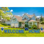 Yerliker 14 Pcs Welcome Home Yard Sign with Stakes LED Light 12.6" Welcome Home Lawn Sign Outdoor Yard Letters Decorations Patriotic Military Homecoming Party Supplies(Blue)