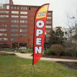 Ravenhill Feather Flag Pole Kit up to 13 FT with Rotating Ground Stake with Bearing Ring, Made with Reinforced Aluminum, Resists Winds of 40 MPH, Great for Business Advertising Outdoor (Pole Set)