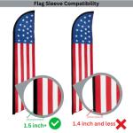Ravenhill Feather Flag Pole Kit up to 13 FT with Rotating Ground Stake with Bearing Ring, Made with Reinforced Aluminum, Resists Winds of 40 MPH, Great for Business Advertising Outdoor (Pole Set)