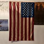 Flagolden Cotton Vintage American Flag 3x5 Feet, Heavy Duty Tea Stained US USA Flags with 2 Brass Grommets, Vivid Color Antiqued United State Flag Rustic Old Style for Outside