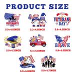 Thank You Veterans Banner - Happy Veterans Day Decorations - Red, White & Blue Paper Fans & Swirls for Party or Bulletin Board - Patriotic Indoor Decorations