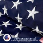American Flag 3x5 Ft for Outside, Heavy Duty Nylon US Flags for High Wind Outdoor, Fade Resistant and Waterproof USA Flag with Embroidered Stars, Sewn Stripes, Brass Grommets