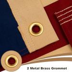 Flagolden Cotton Vintage American Flag 3x5 Feet, Heavy Duty Tea Stained US USA Flags with 2 Brass Grommets, Vivid Color Antiqued United State Flag Rustic Old Style for Outside