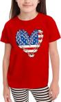 CAZYCHILD USA Flag Tee Shirt for Toddler Boys Girls 4th of July American Flag T-Shirt USA Print Tops