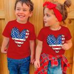 CAZYCHILD USA Flag Tee Shirt for Toddler Boys Girls 4th of July American Flag T-Shirt USA Print Tops