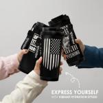 American Flag Tumbler - Stainless Steel 2-in-1 Lid Coffee Tumbler 18 oz, Patriotic Insulated Travel Mug Gift for Men Husband Dad, Birthday Christmas