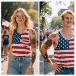 CUTELIILI Independence Day Temporary Tattoo, 4th of July Patriotic Sleeve Tattoo, USA Flag Fake Tattoos, Red White and Blue Party Supplies, Veterans Day, Memorial Day, Summer Festivals