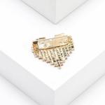 KKAMAGI American Flag Brooch and Pins Patriotic Crystal Rhinestone Heart Shaped Lapel Star Spangled Banner Pin Jewelry for Men and Women