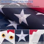 american flag 3x5ft, Heavy Duty Polyester USA Flag Outdoor with Embroidered Stars, Sewn Stripes,Brass Grommets for Indoor, Outdoor, All Weather