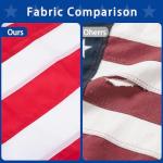 american flag 3x5ft, Heavy Duty Polyester USA Flag Outdoor with Embroidered Stars, Sewn Stripes,Brass Grommets for Indoor, Outdoor, All Weather