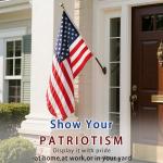 american flag 3x5ft, Heavy Duty Polyester USA Flag Outdoor with Embroidered Stars, Sewn Stripes,Brass Grommets for Indoor, Outdoor, All Weather