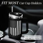 SANDJEST American Flag Tumbler with Handle, America 40oz Stainless Steel Insulated Coffee Mug with Lid & Straw, America Gifts for Men Women, USA Tumblers Cup Gift for Christmas