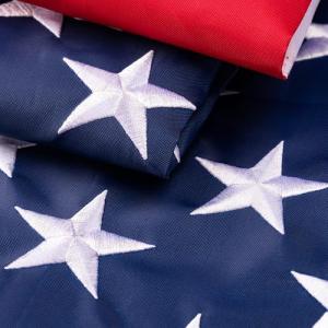 XIFAN Premium American Flag 3x5 Outdoor, Heavy Duty 210D Tough Polyester, Long Lasting US Flags for High Wind Outside with Embroidered Stars, Sewn Stripes, Brass Grommets
