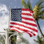 High Wind American Flag for Outdoor 3x5 Ft - Heavy Duty Allegiance US Flag with Embroidered Stars, Sewn Stripes & Brass Grommets All Weather Fade Resistant for Outside Use